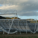 El telescopio CHIME en construcción.